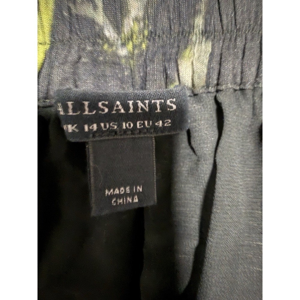 Allsaints Asta Ceres Linen Blend Midi Skirt & Top Sycamore Green Black Size 10‎ - Picture 13 of 16